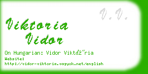 viktoria vidor business card